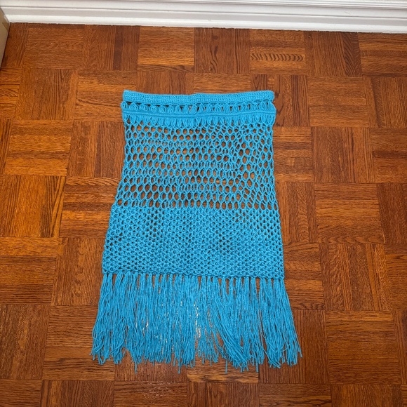 Fashion Nova Swim Blue Acrylic Beach Skirt Size L/XL - Picture 1 of 2